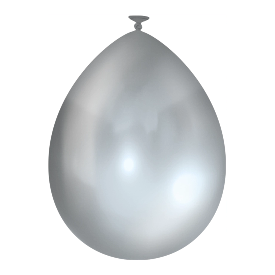 Metallic Zilveren ballonnen 50 stuks 30cm