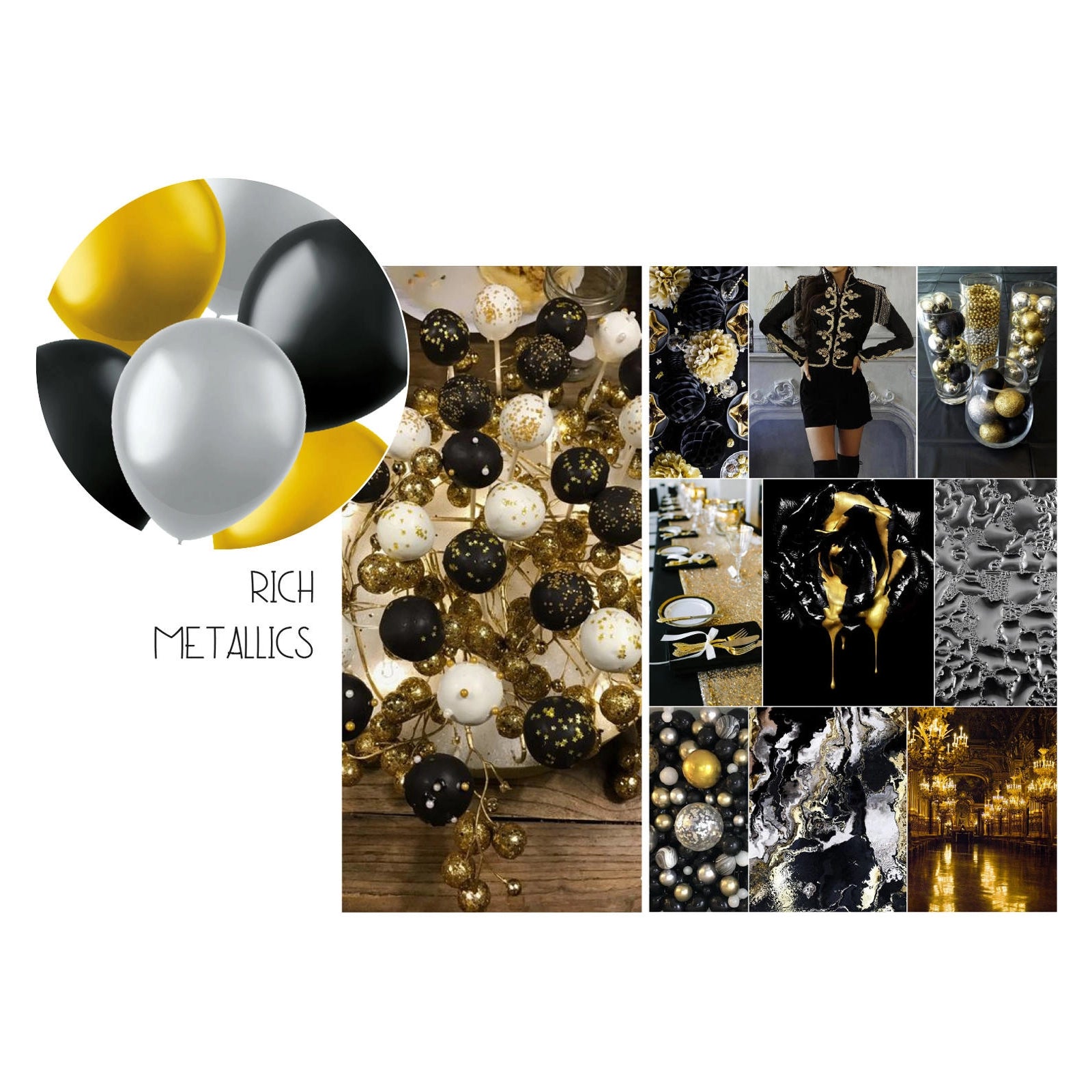 Mini Ballonnen Rich Metallics 13cm/ 5 inch - 50 stuks