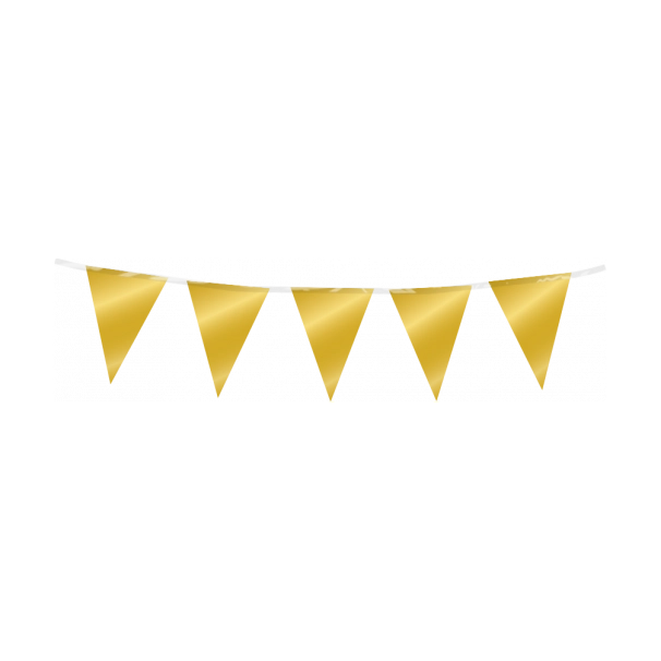 Mini vlaggenlijn folie goud 3m