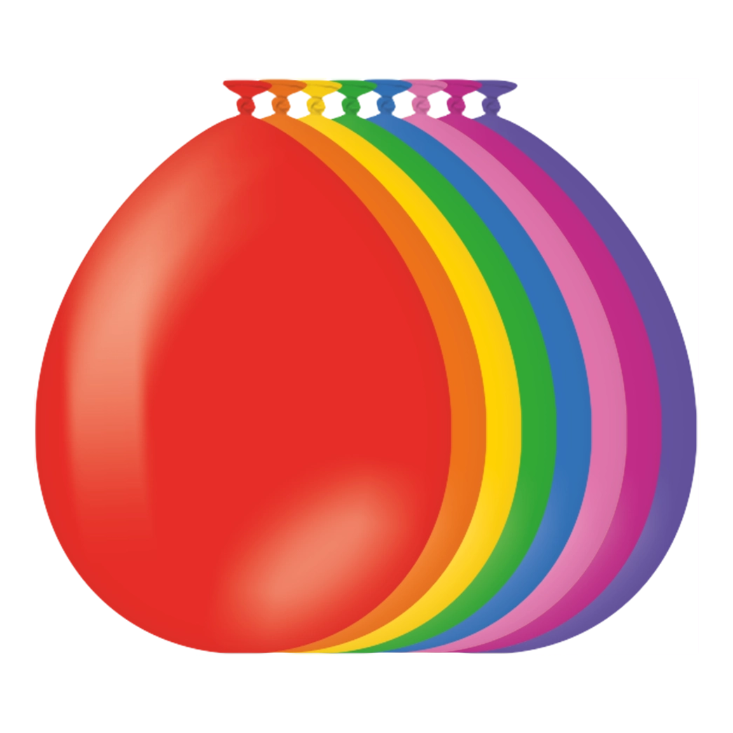 Multikleur ballonnen 25 stuks 30cm