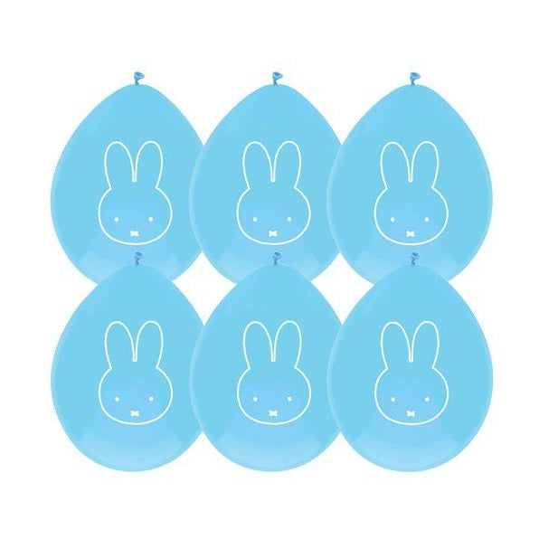 Nijntje ballonnen blauw 6 stuks 30cm