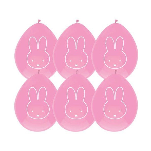 Nijntje ballonnen roze 6 stuks 30cm