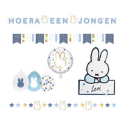 Nijntje geboorte Versierings Pakket - Hoera een Jongen L