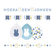Nijntje geboorte Versierings Pakket - Hoera een Jongen S
