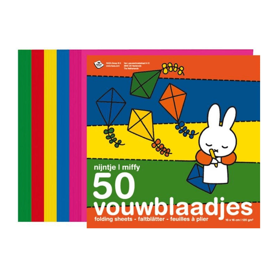 Nijntje vouwblaadjes , 16x16cm, 50 stuks