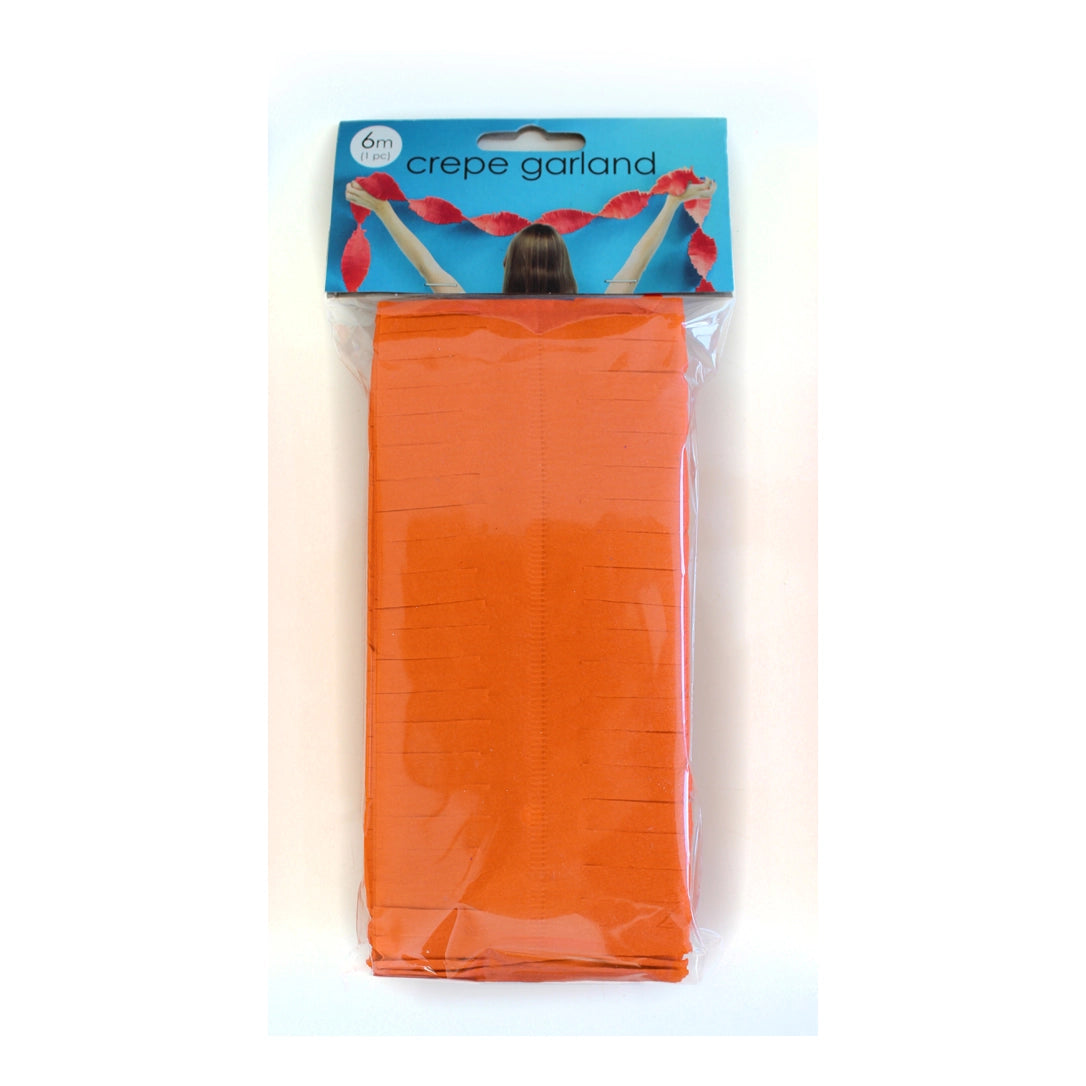 Oranje Crêpe Slinger 6 meter