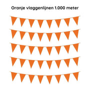 Oranje vlaggenlijnen 1.000 meter