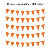 Oranje vlaggenlijnen 500 meter