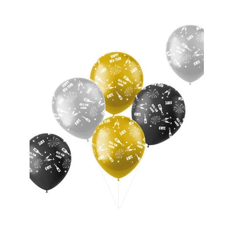 Oud en nieuw ballonnen 6 stuks