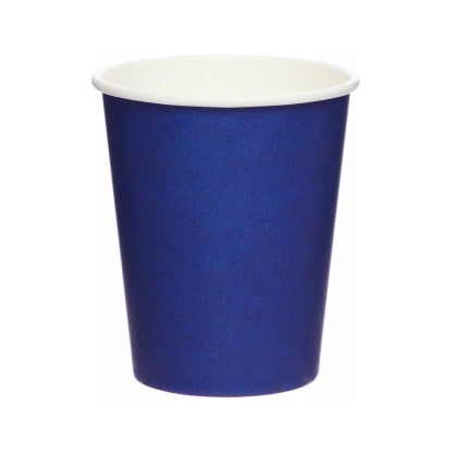 Papieren bekers blauw 8 stuks