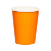 Papieren bekers oranje 8 stuks