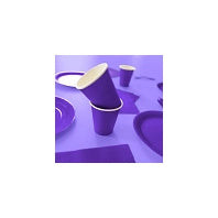 Papieren bekers paars 8 stuks