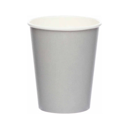 Papieren bekers zilver 8 stuks