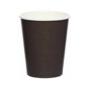 Papieren bekers zwart 8 stuks