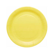 Papieren borden geel 23cm 8 stuks
