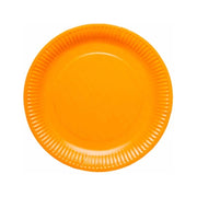 Papieren borden oranje 23cm 8 stuks