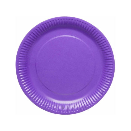 Papieren borden paars 23cm 8 stuks