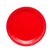 Papieren borden rood 23cm 8 stuks