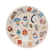 Papieren borden - Sint en Pieten - 18 cm - 8 stuks