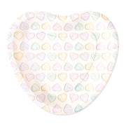 Papieren borden Watercolor Hearts 8 stuks 23cm
