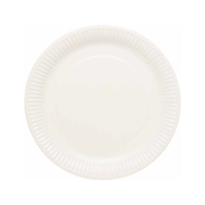 Papieren borden wit 23cm 8 stuks