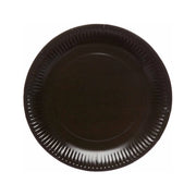 Papieren borden zwart 23cm 8 stuks
