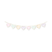 Papieren hartjes slinger Watercolor Hearts 2m