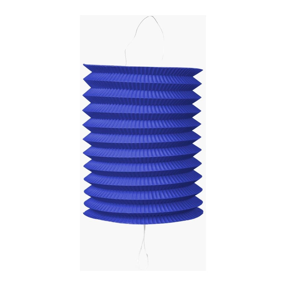 Papieren lampion diameter 16cm blauw