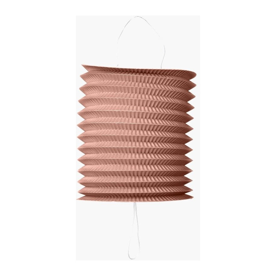 Papieren lampion diameter 16cm metallic rosé goud