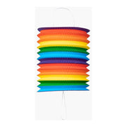 Papieren lampion diameter 16cm regenboog