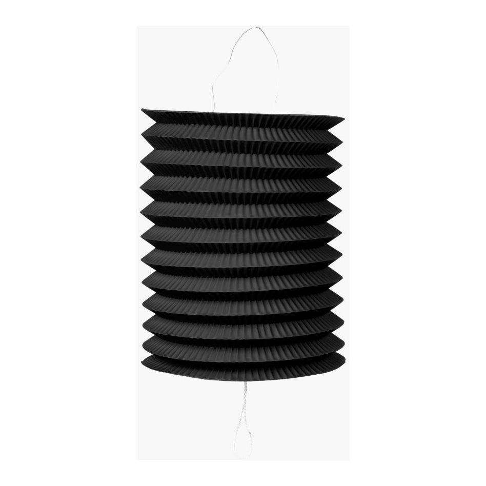 Papieren lampion diameter 16cm zwart