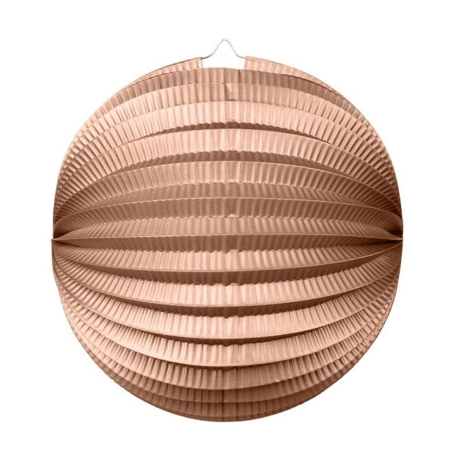 Papieren lampion rond 25cm Metallic Rosé Goud