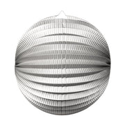 Papieren lampion rond 25cm Metallic zilver