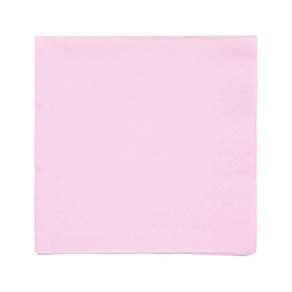 Papieren servetten baby roze 20 stuks 33x33cm