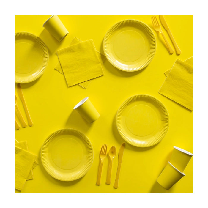 Papieren servetten geel 20 stuks 33x33cm