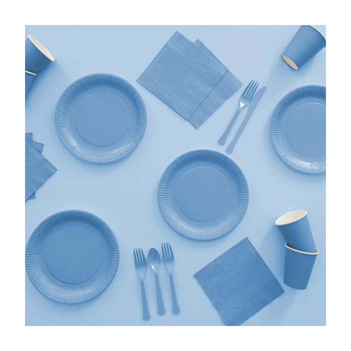 Papieren servetten licht blauw 20 stuks 33x33cm