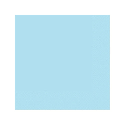Papieren servetten licht blauw 20 stuks 33x33cm