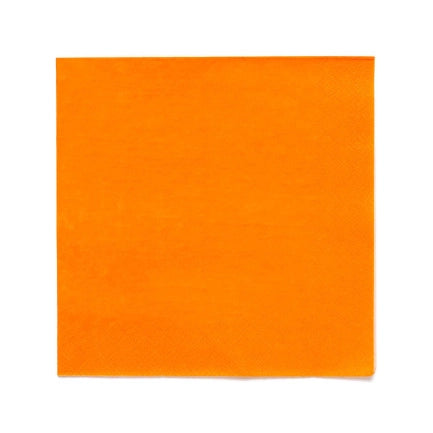 Papieren servetten oranje 20 stuks 33x33cm