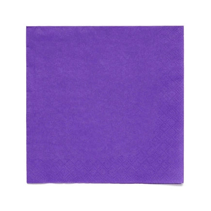 Papieren servetten paars 20 stuks 33x33cm