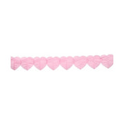 Papieren slinger Hartjes Roze - 6 meter