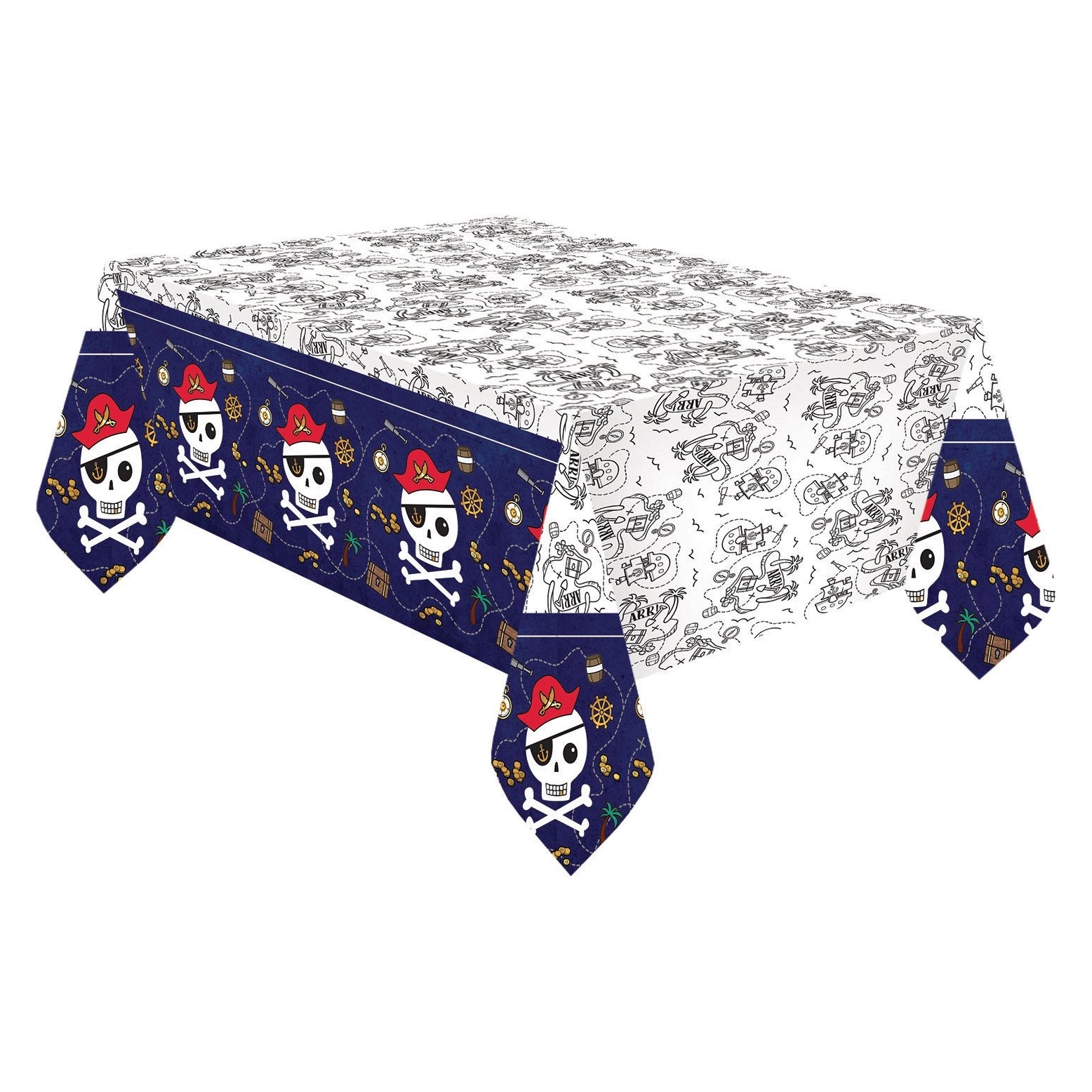 Papieren tafelkleed piraten feestje 120x180cm
