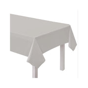 Papieren tafelkleed zilver 137x274cm