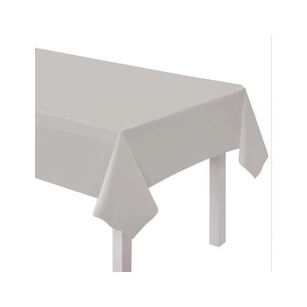 Papieren tafelkleed zilver 137x274cm