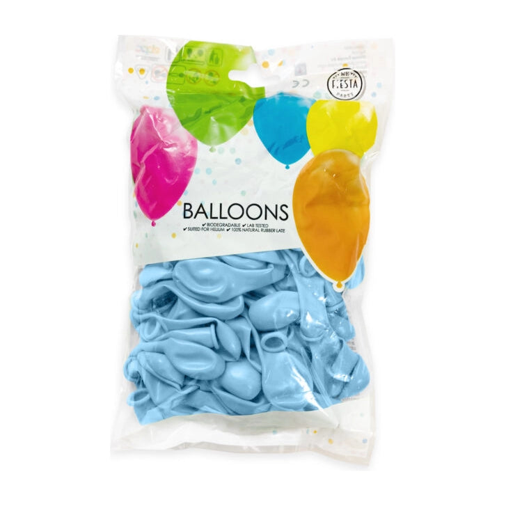 Parel licht blauwe Ballonnen 13cm 100 stuks