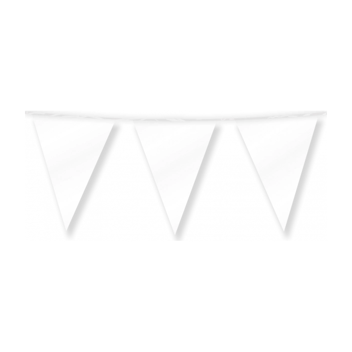Parel wit vlaggenlijn 20 x 30 cm 10 meter lang