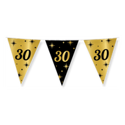 Party vlaggen 30 jaar Goud Zwart