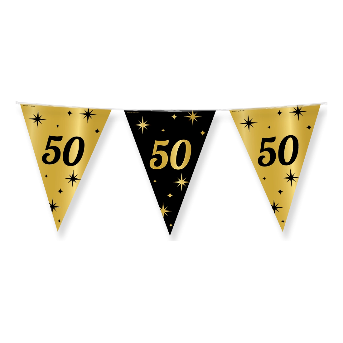 Party vlaggen 50 jaar Goud Zwart