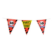 Party vlaggenlijn 10 meter - 50 jaar
