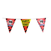 Party vlaggenlijn 10 meter - 70 jaar
