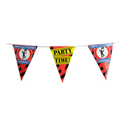 Party vlaggenlijn 10 meter - gefeliciteerd
